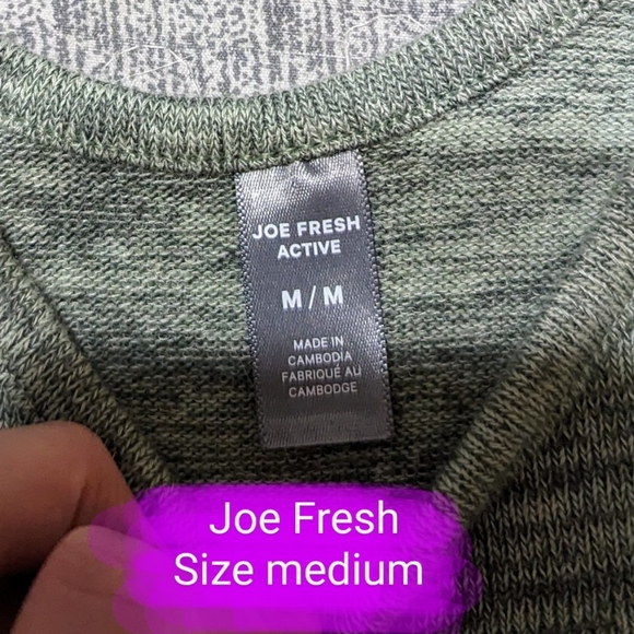 Joe Fresh size med, heathered green active romper, EUC - Picture 5 of 9